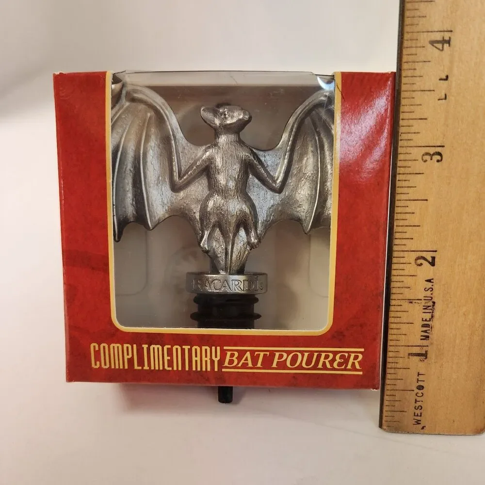 Bacardi Rum Bat Bottle Pourer Spout & Mojito Muddler Cocktails Drinks Bar Liquor